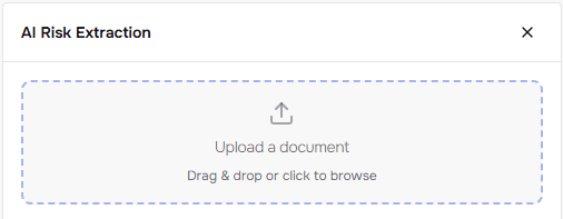 AI Risk Extraction — upload a document